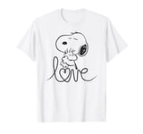 Peanuts Snoopy And Woodstock Love Outline T-Shirt