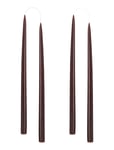 Kunstindustrien Hand Dipped Candles, 4 Pack Brun