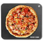 Mophorn - vevor Pierre a Pizza 355 x 355 x 6 mm Plaque a Pizza pour Four Pre-assaisonnee en Acier au Carbone Plat a Pizza Croustillante Rectangulaire