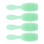 (Light Green)4pcs Deep Cleansing Shampoo Brush Soft Silicone Reduce Itching