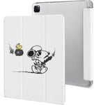 Étui Pour Ipad Pro 2021 Peanuts Snoopy 12,9 Pouces, Type Ordinateur Portable, Support À Trois Volets Avec Porte-Stylo, Veille/Réveil Automatique