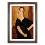 Big Box Art Madame Amedee by Amedeo Modigliani Framed Wall Art Picture Print Ready to Hang, Walnut A2 (62 x 45 cm)