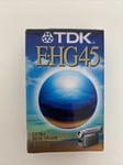 1 x TDK E-HG 45 VHS C Cassette Tapes for Camcorder New & Sealed