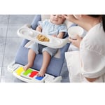 Baby Rocking Swing Chair With Removable Food Tray Wheels Foot Piano Music Spare