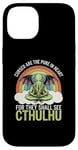 iPhone 14 Funny Cthulhu Mythos Quote, Retro Yoga Cthulhu Case