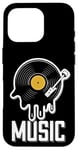 Coque pour iPhone 16 Pro Musique Disque Vinyle Tenue Rétro Pour Musiciens Et Concerts