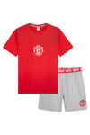 Manchester United FC Mens Short Pyjama Set T-Shirt & Shorts Sleepwear Nightwear