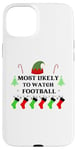 iPhone 15 Plus Most Likely To Watch Football Family Santa Elf Hat Case