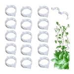 100 Pcs Clips de Support de Plantes Grimpantes Attache Plante Pinces Plantes pour Légumes Tomates Vignes Blanc