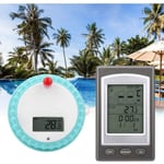 Thermomètre sans Fil, température sans Fil Piscine numérique Flottant Thermomètre Eau Gauge Piscine Spa Baignoire,,blanc+noir,1 jeu de 2 pièces