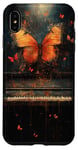 Coque pour iPhone XS Max Musique Piano Papillon Design Amateur De Piano Musicien