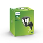 PHILIPS Mygarden Creek Applique murale d'extérieur avec détecteur de mouvement (nécessite 1 ampoule E27 60 W), 220-240 V, Noir