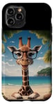 Coque pour iPhone 11 Pro Summer Smiles : Funny Giraffe Edition