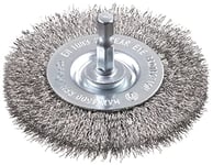 kwb Brosse à disque, fine, fil d'acier inoxydable, Ø 75 mm pour le métal et la pierre, brosse métallique pour perceuse, pour dérouiller, décalaminer, rendre rugueux et nettoyer