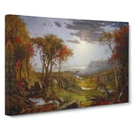 Autumn On The Hudson River By Jasper Francis Cropsey Canvas Print for Living Room Bedroom Home Office Décor, Wall Art Picture Ready to Hang, 30 x 20 Inch (76 x 50 cm)