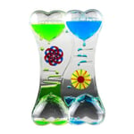 TPHJRM Double Heart Liquid Motion Bubble Drip Oil Hourglass Timer Clock Kids Toy Gift Hourglass timer