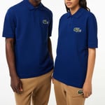 Lacoste Mens Loose Fit L.12.12 Piqué Polo Shirt in Blue material_cotton - Size Small