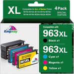 963Xl Cartouches D'Encre Remplacement Pour Hp 963 Xl Pour Hp Officejet Pro 9010 9012 9020 9014 9015 9016 9018 9019 9022 9025 (Noir Cyan Magenta Jaune)