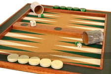 Crisloid Classic Green Champion 22 inch non-folding Backgammon Set