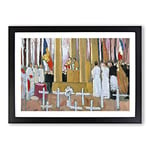 Big Box Art Mass in Front of The Tomb by Maurice Denis Framed Wall Art Picture Print Ready to Hang, Black A2 (62 x 45 cm)