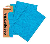 Décopatch C302O - Une pochette de 3 feuilles de papier imprimé 30x40 cm, Craquelé Bleu