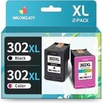 Lot de Cartouche HP 302 Noir et Couleur pour HP 302XL Remanufacturées Cartouches 302 XL Envy 4525 4520 4522 4523 4524 Officejet 3830 3831 3833 Deskjet 3630 3636 3638 1110(Q1213)