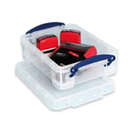 Really Useful Box 1.75 Litre Small Clear Plastic Storage Box - New Free 24h D