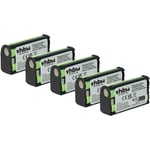 vhbw 5x Batterie compatible avec Sennheiser SKM 545 G2, SKM 935 G2, SKM 565 G2, SKM 500 casque audio, écouteurs sans fil (1500mAh, 2,4V, NiMH)