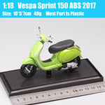 1:18 mittakaavassa Piaggio Vespa Scooter 98 PK 125 GTR P150X 300 MP5 Primavera GTS moottoripyörä moto pyörä painevalettu ajoneuvot lelut malli lapsille