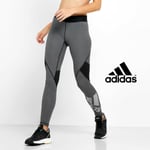 Adidas Womens Leggings Alphaskin Grey Black Climacool Gym Yoga Free Tracked Post