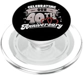 40th Wedding Anniversary Celebrating 40 Years Matching Gift PopSockets PopGrip for MagSafe