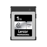 Lexar Professional Silver Series Carte CFexpress 1To, Carte CFe de Type B jusqu'à 1750Mo/s en Lecture, adopte PCIe Gen3x2, Carte mémoire CF Compatible avec Les Reflex numériques (LCXEXSL001T-RNENG)