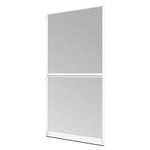 Windhager Expert Moustiquaire avec cadre de serrage pour porte de balcon, porte, terrasse, kit à monter soi-même, 100 x 210 cm, blanc