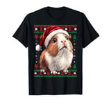 Guinea Pig Santa Hat Ugly Christmas Holiday Guinea Pig Lover T-Shirt