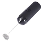 Handheld Egg Beater Handheld Stainless Steel Electric Milk Coffee Frother Black