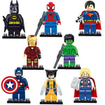 8 st Marvel Avengers superhjälte seriefigur mini-figurer present till barn