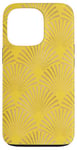 Coque pour iPhone 13 Pro Ambre Glow Jaune Orange Art Déco Motif éventail