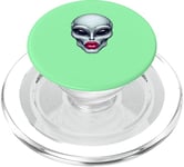 Alien with Full Beautiful Lips PopSockets PopGrip for MagSafe