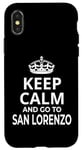 Coque pour iPhone X/XS Souvenir de San Lorenzo « Keep Calm And Go To San Lorenzo ! »