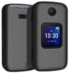 Grid Texture Hard Shell Case Cover for Alcatel Go FLIP 4, TCL FLIP Pro Phone