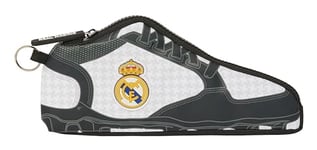 Safta Real Madrid 1ère équipe 24/25 - Trousse pour chaussures scolaires, trousse pour enfant, idéale pour les enfants d'âge scolaire, confortable et polyvalent, 24 x 2 x 10 cm, blanc/gris, Blanc/gris,