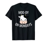 Cow Moody On Mondays For Men Women Kids Cute Funny Cow T-Shirt