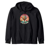 Vintage Catch The Wind Hot Air Ballooning Adventure Zip Hoodie