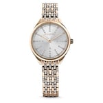 Swarovski Montre Attract, Bracelet en métal, Blanc, PVD doré