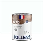 TOLLENS - Peinture extérieure bois 2 en 1 - Ultra Résistante - Finition Satin - Laque Riche en Résine - Pour Toute Boiserie Extérieure - Sans Sous-Couche - Satin - Blanc - 5L = 80m2