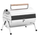 Portable Tabletop Charcoal BBQ Grill Stainless Steel Double Grids vidaXL