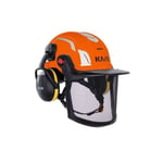 KASK Zenith X Combo Vernehjelm uventilert, med visir og øreklokker Orange