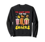 Funny Football Game Sports I'm Just Here For The Snacks Sweatshirt