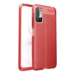 Xiaomi Redmi Note 10 Leather Texture Case Red