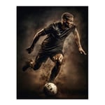 Football The Beautiful Game Action Artwork Striker Man Cave Artwork Unframed Wall Art Print Poster Home Decor Premium